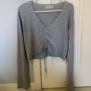 Urban outfitters long sleeve sweater top cinched size m